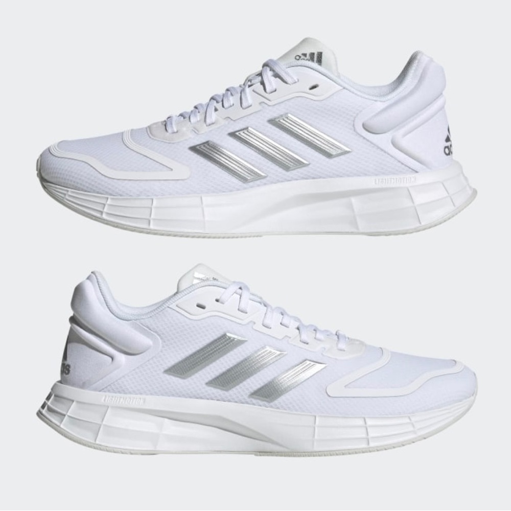 adidas / duramo SL 2.0 white and silver women’s athletic shoes size 8